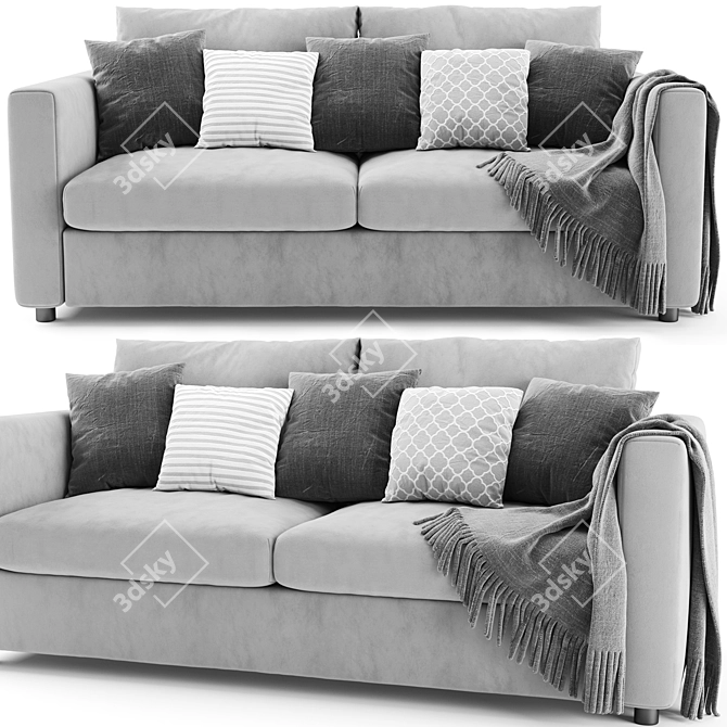 Ikea Finnala 2-Seat Modular Sofa 3D model image 2