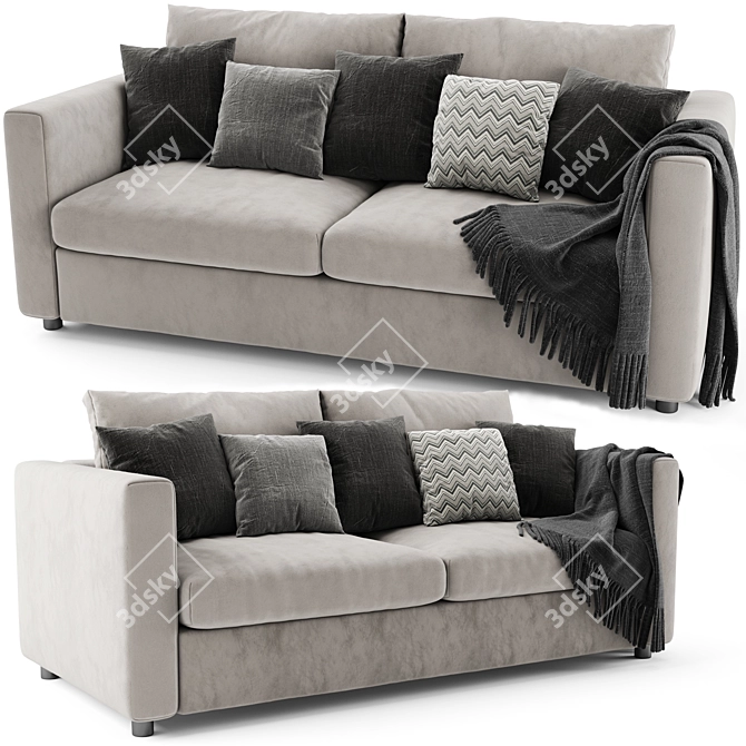Ikea Finnala 2-Seat Modular Sofa 3D model image 3