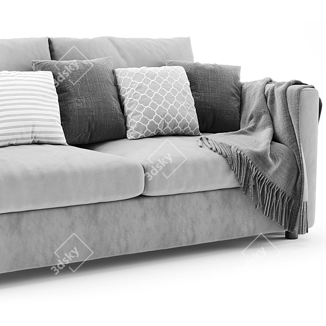 Ikea Finnala 2-Seat Modular Sofa 3D model image 4