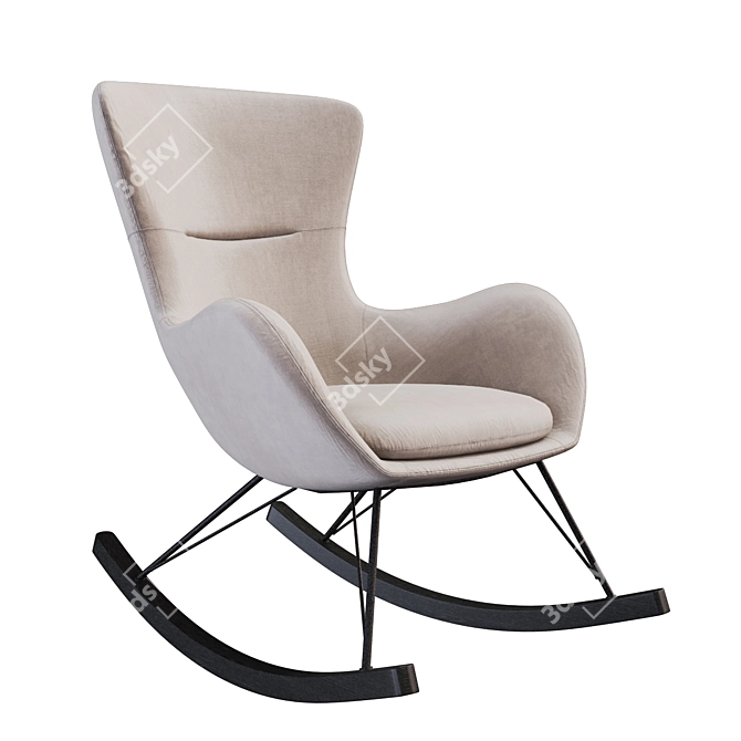 Oslo Rocking Chair: Stylish, Comfortable and Durable 3D model image 1