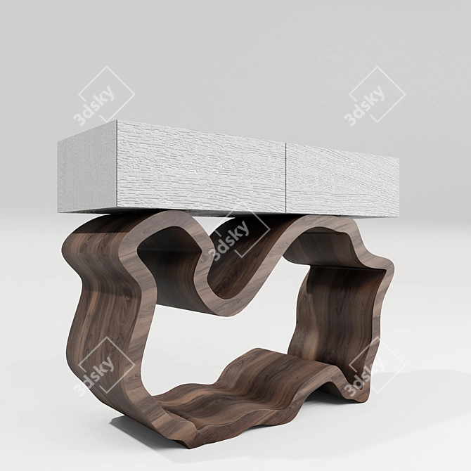 Modern Console Staircase 3D model image 4