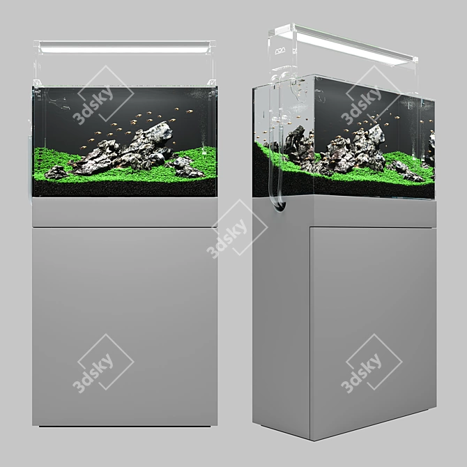 Aquarium Nature Aquascape Kit 3D model image 3