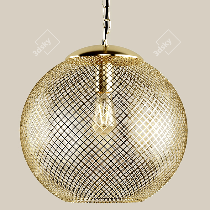 Modern Metal Ceiling Lamp 3D model image 2