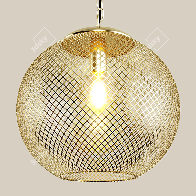 Modern Metal Ceiling Lamp 3D model image 4