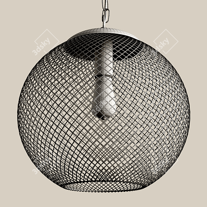 Modern Metal Ceiling Lamp 3D model image 5