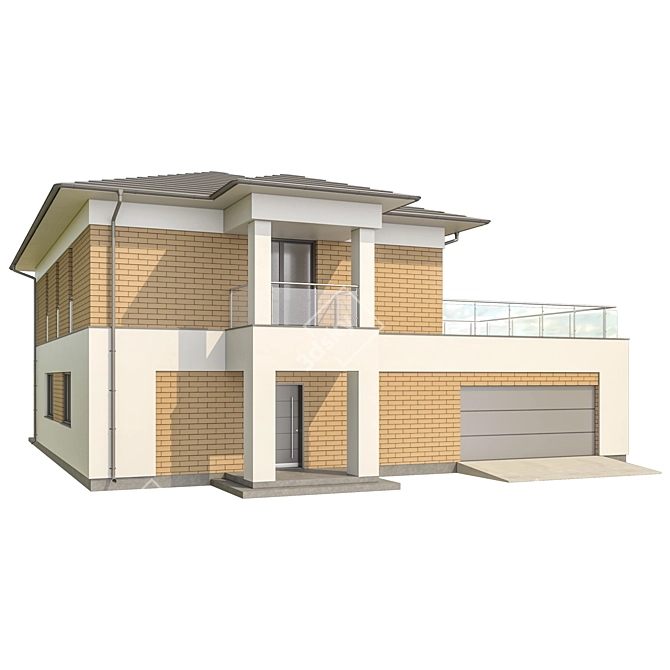 Ultra-Modern House Zx136 3D model image 1