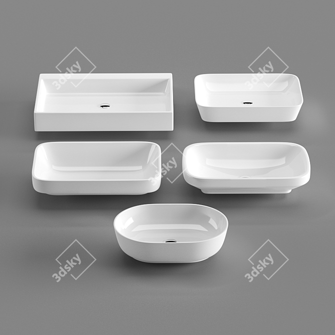 Duravit 2020 Sink Set: Sleek & Stylish 3D model image 1