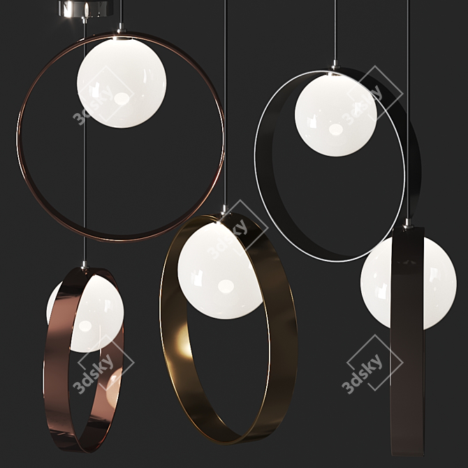 Sleek Giuko Pendant Lamp: Italian Design Excellence 3D model image 2