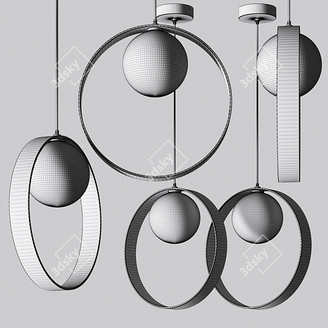 Sleek Giuko Pendant Lamp: Italian Design Excellence 3D model image 3