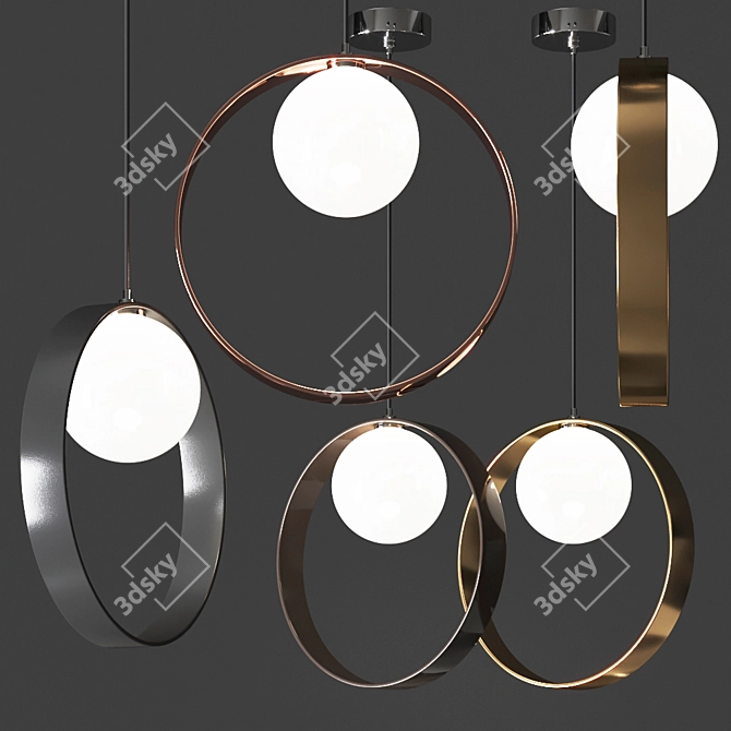 Sleek Giuko Pendant Lamp: Italian Design Excellence 3D model image 4