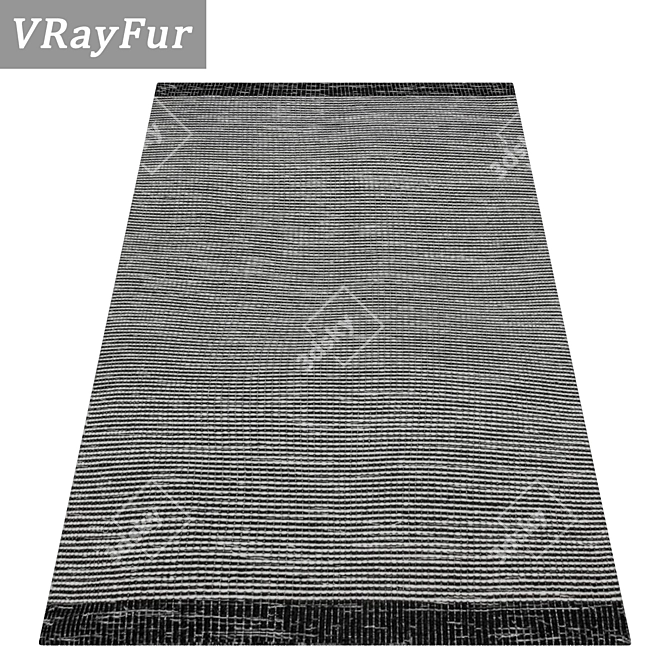 Premium Textured Carpets Set 3D model image 2