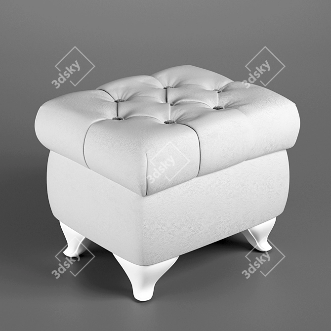 Elegant Capella Pouf 3D model image 1