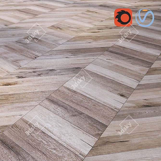 Seamless Parquet Flooring 3D model image 1