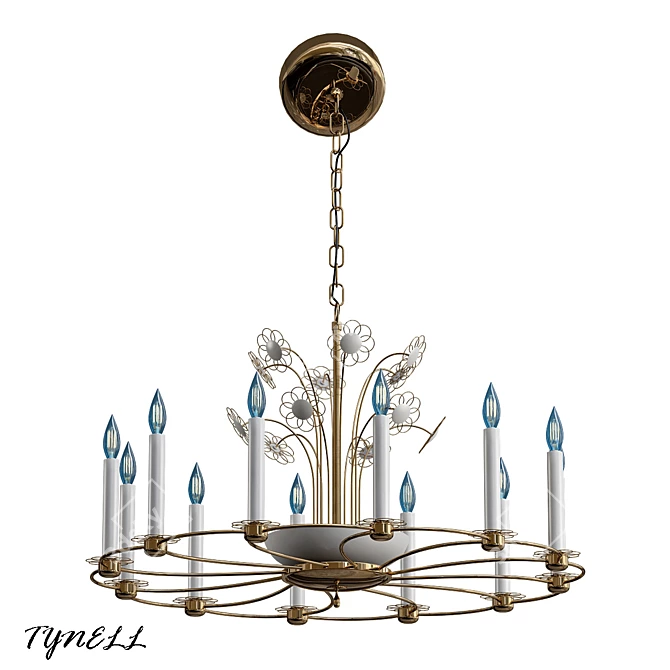 Tynell 2013 Chandelier: Elegant Floral Design 3D model image 1