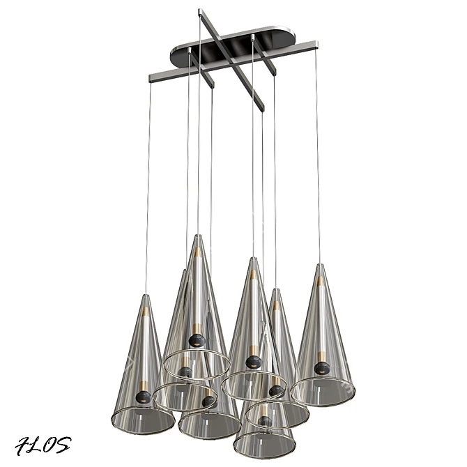 FLOS Fucsia Pendant Chandelier 3D model image 1