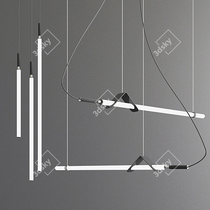 Delia L Pendant Light: Elegant and Modern 3D model image 1