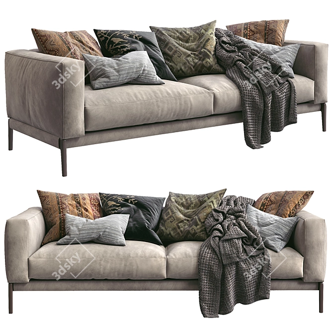 Modern Flexform Romeo Sofa 3D model image 2