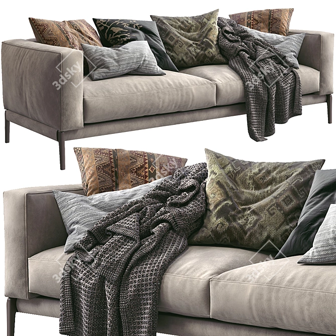 Modern Flexform Romeo Sofa 3D model image 3