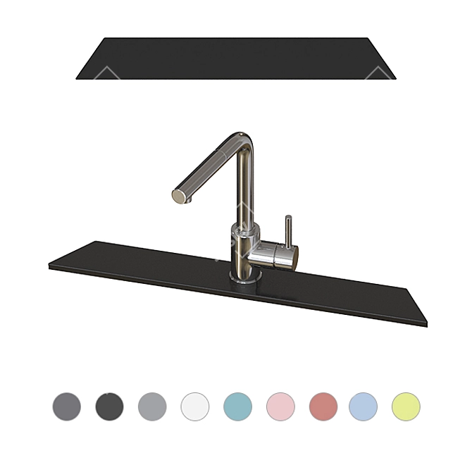 Wing Creek KitKraken Faucet Tray: Customizable Kitchen Sink Stand 3D model image 3