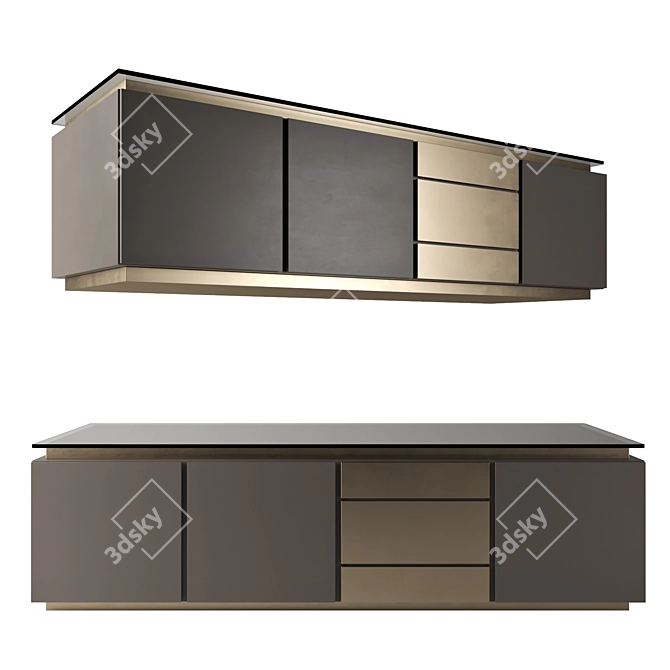 Modern Sideboard: 1600х520х445mm 3D model image 1