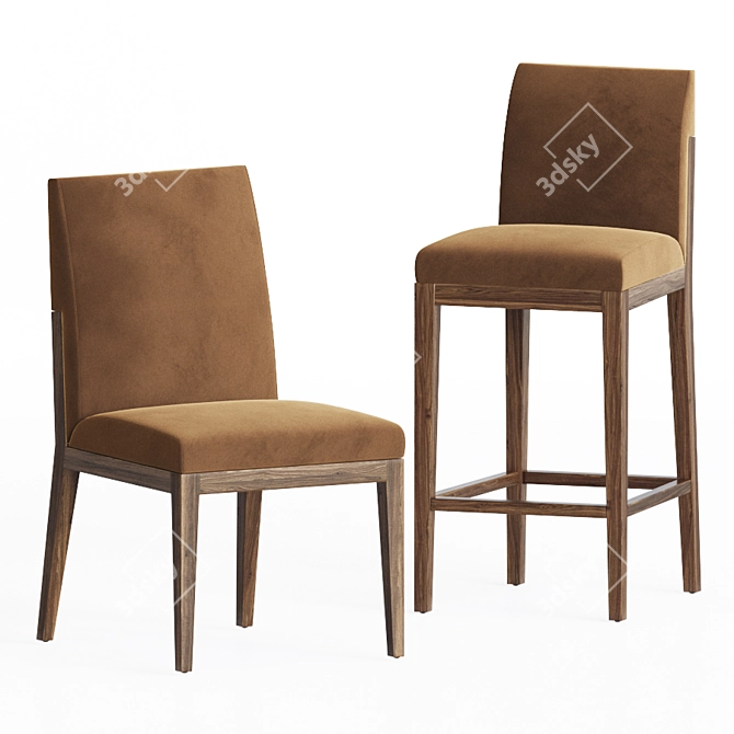 Cumberland Alia Chairs: Sleek & Stylish Seating 3D model image 1