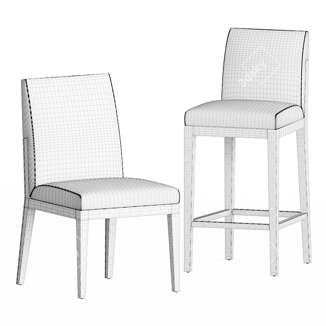 Cumberland Alia Chairs: Sleek & Stylish Seating 3D model image 4