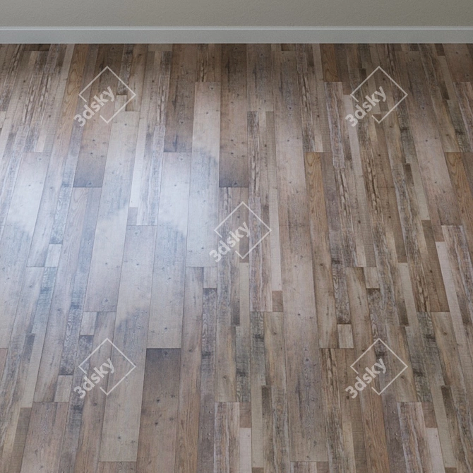 French Oak Chevron Vinyl Flooring 3D model image 2