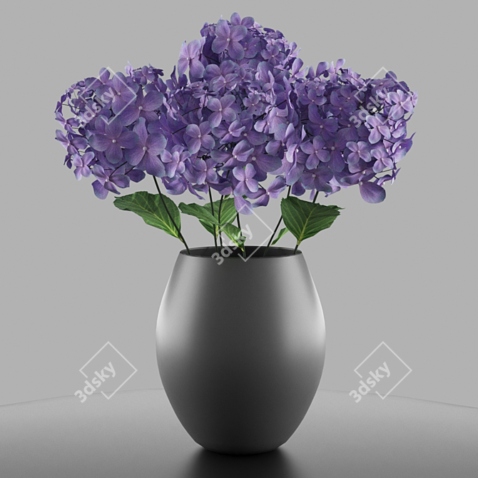 Lilac Hydrangea Bouquet 3D model image 1