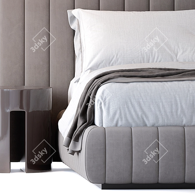 Modern Tuyo Bed & Gong Table 3D model image 3