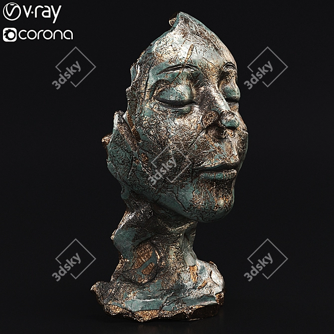 Sculpted Face Artistry 3D model image 3
