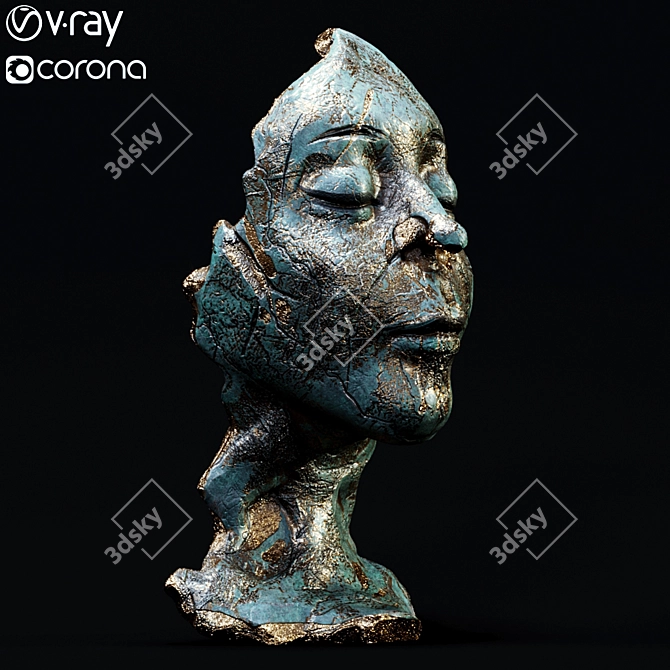 Sculpted Face Artistry 3D model image 8