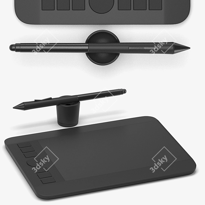 ProCreate-Ready Graphic Tablet: Render-Ready, UV-Mapped, 3D Model (14870 Faces) 3D model image 2