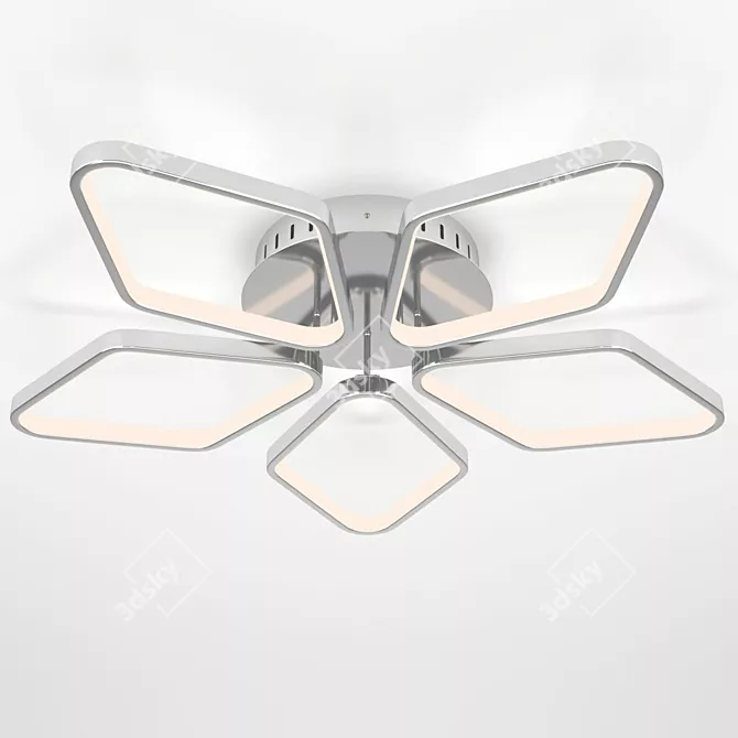 Eurosvet LED Chrome Ceiling Chandelier 3D model image 1