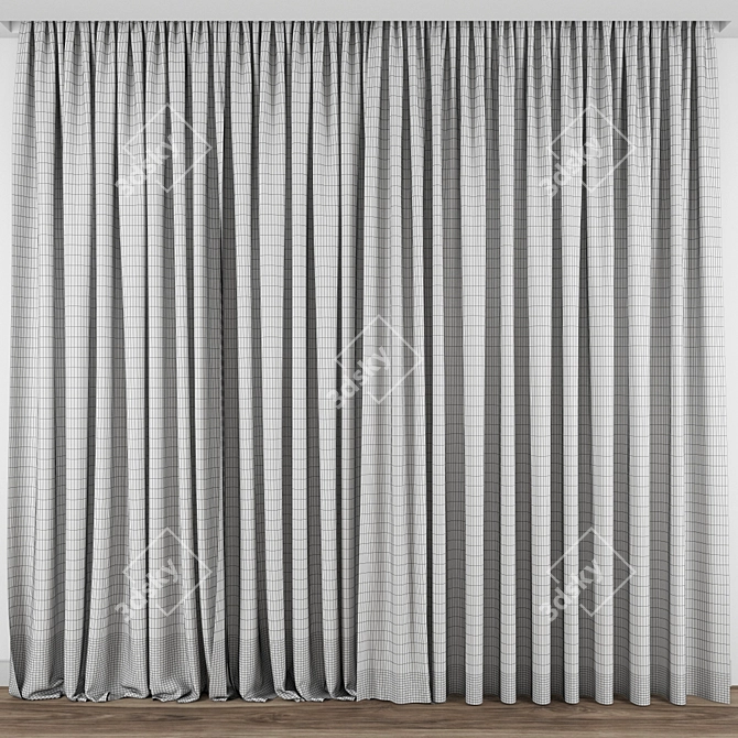 Exquisite Curtain Model - 3ds Max 3D model image 3