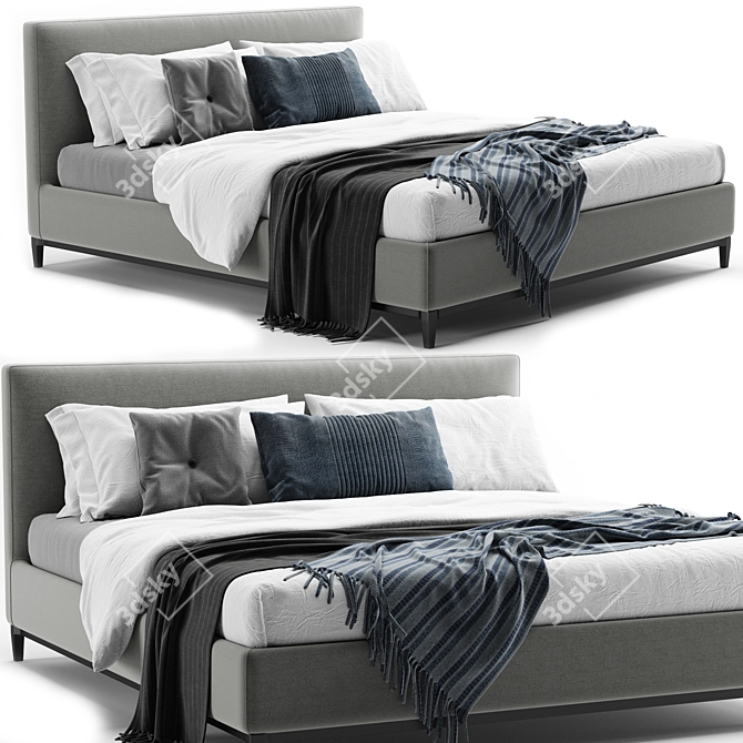 Elegant Andersen Minotti Bed - 2012 Design 3D model image 1