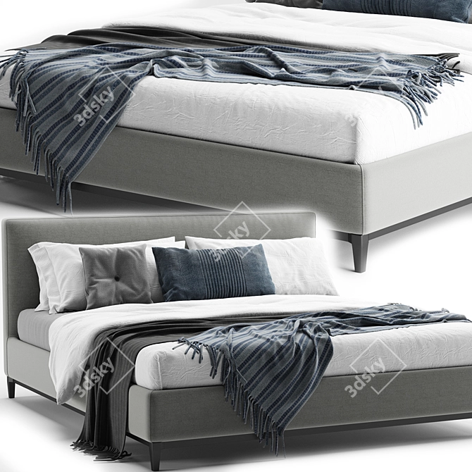 Elegant Andersen Minotti Bed - 2012 Design 3D model image 3