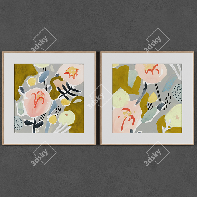 Dual Frame Collection: 700x700mm & 2000x2000 Pixels 3D model image 1