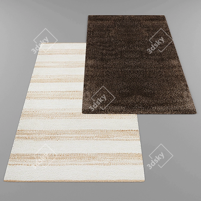 Modern Style Rug Set 3D model image 3