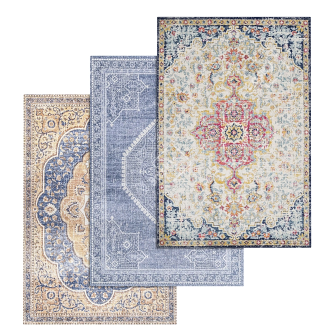 Deluxe Carpet Set: High-Quality Textures, Multiple Variants 3D model image 1
