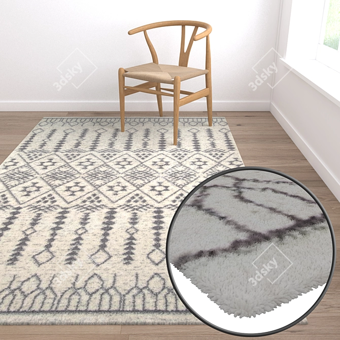 Luxury Texture Carpets Set 3D model image 5