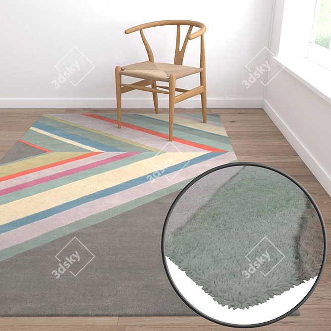 Luxurious Carpet Set 3D model image 5