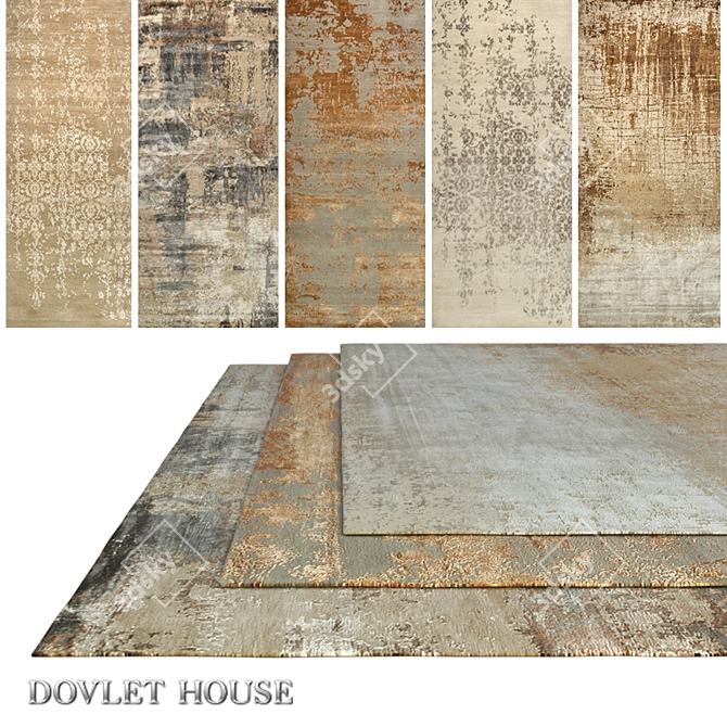 DOVLET HOUSE 5-Piece Carpets - Part 527 3D model image 1