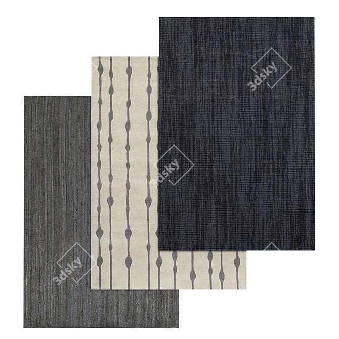 Versatile Carpet Set: High-Quality Textures for All Angles 3D model image 1