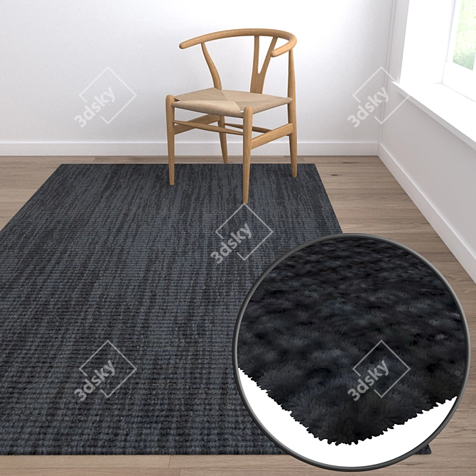 Versatile Carpet Set: High-Quality Textures for All Angles 3D model image 5