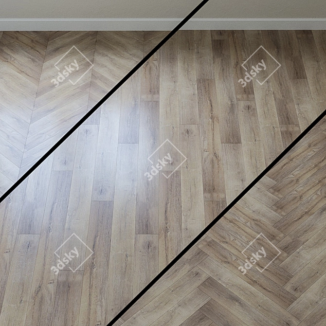 AquaFloor RealWood Click AF 6031 Vinyl Laminate 3D model image 1