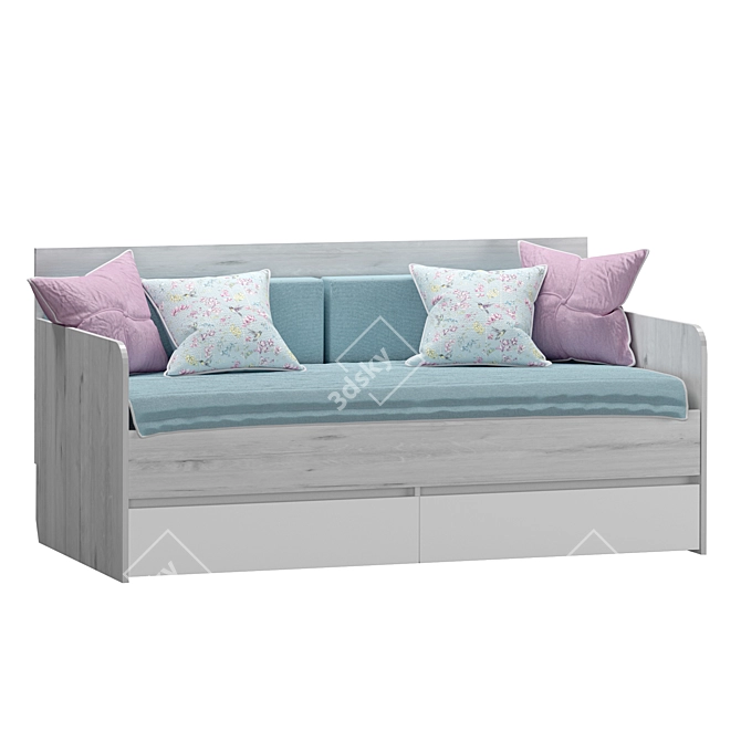 Breeze Ottoman Bed: Refresh Your Space 3D model image 2