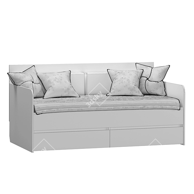 Breeze Ottoman Bed: Refresh Your Space 3D model image 3