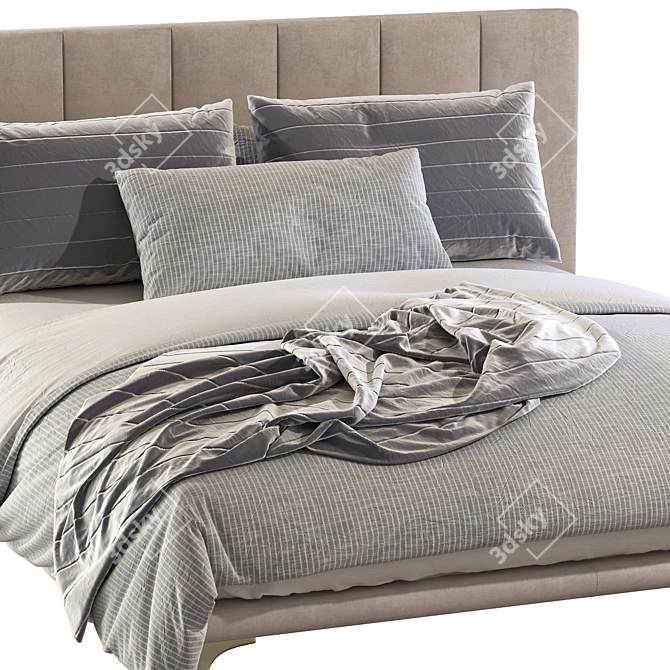 GRANGALA Bed by Zanotta: Sleek Design, Superior Comfort 3D model image 2