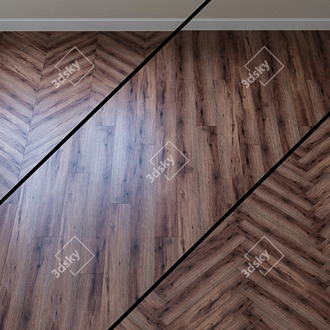 French Pine AquaFloor Laminate 3D model image 1