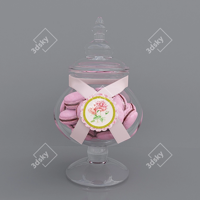 Sweet Delights: Candy Jars & Marshmallows 3D model image 9